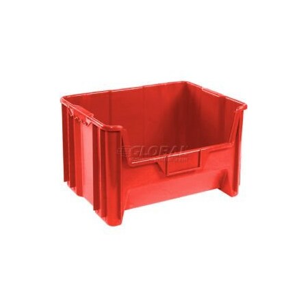 Quantum Storage Systems Global Industrial„¢ Plastic Hopper Bin, 19-7/8"W x 15-1/4"D x 12-7/16"H, Red - Pkg Qty 3 QGH700RD